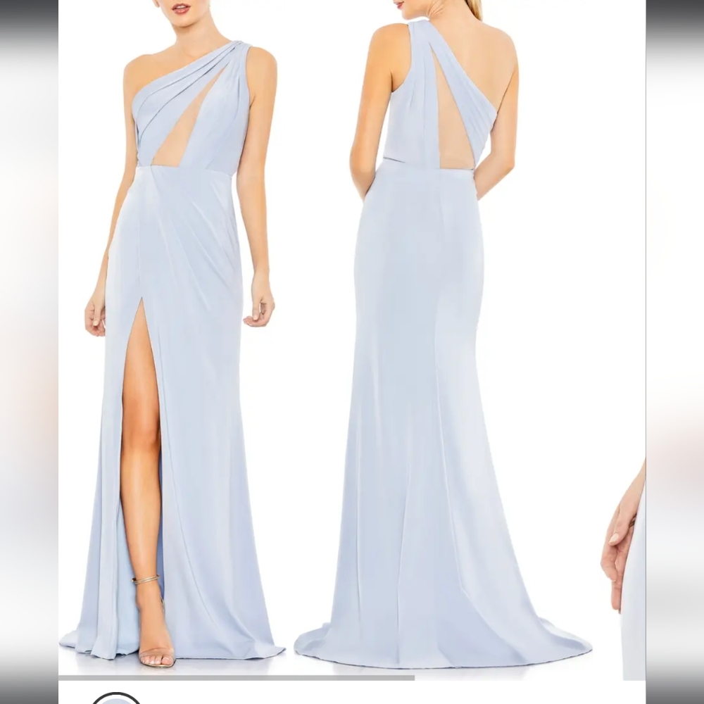 Mac Duggal Asymmetric Cutout Gown